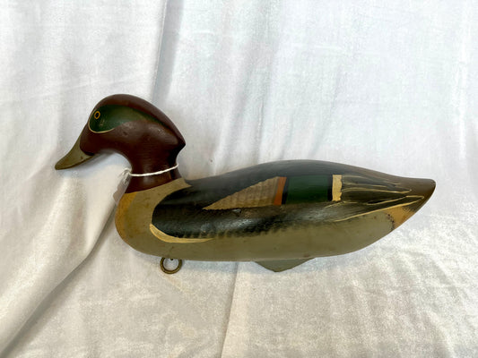 Dave Walker Carved Wood Duck Decoy