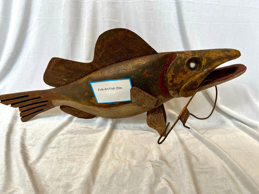 20th Century Folk Art Fish 20"