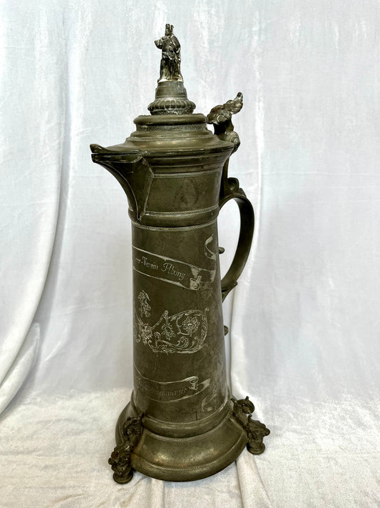 19th Century Ornate Pewter Bike Club Trophy