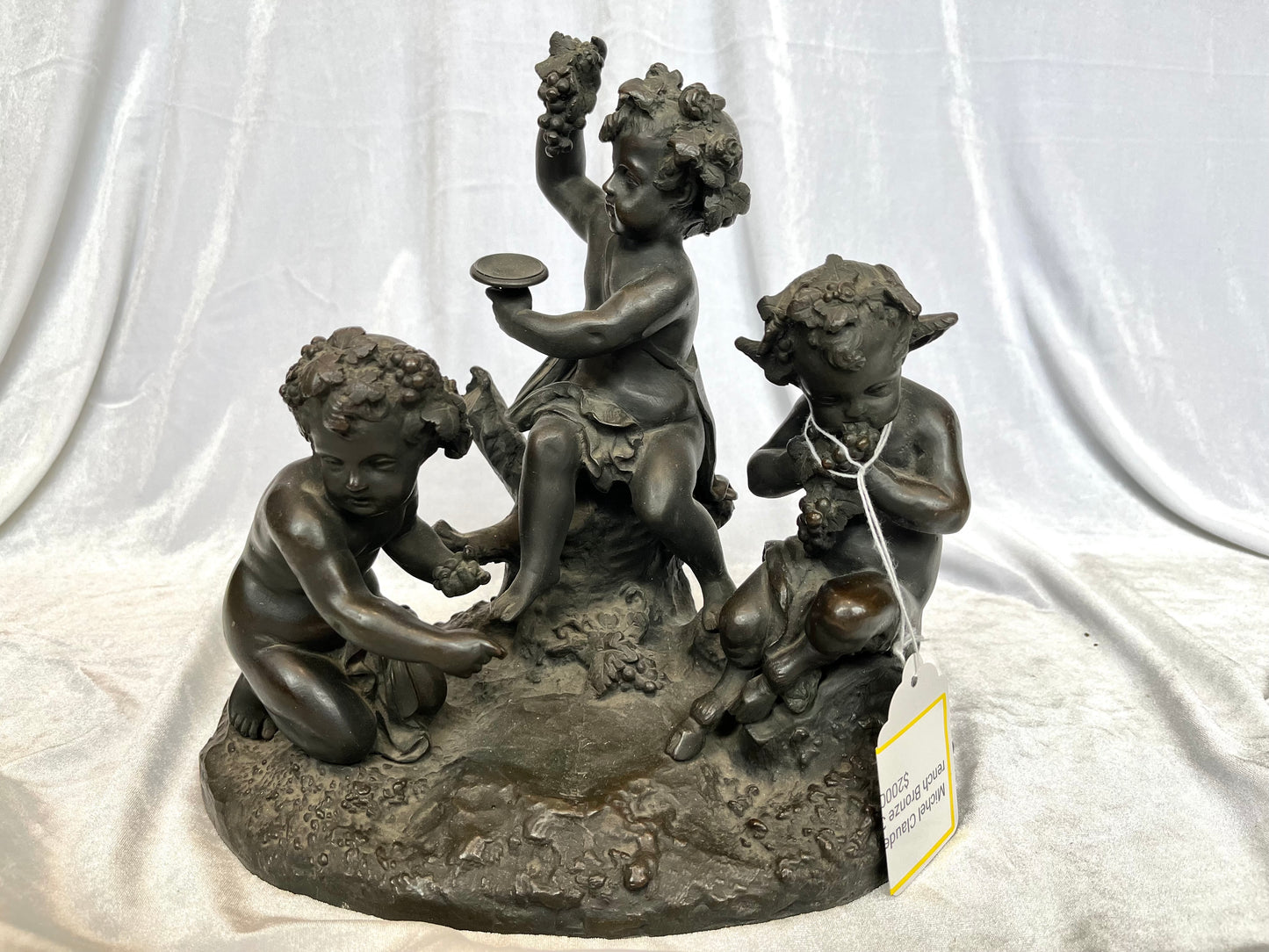 Claude Michel (Clodion) French Bronze Sculpture of 3 Children