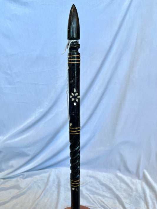 Antique Black Inlaid Wand Stylus
