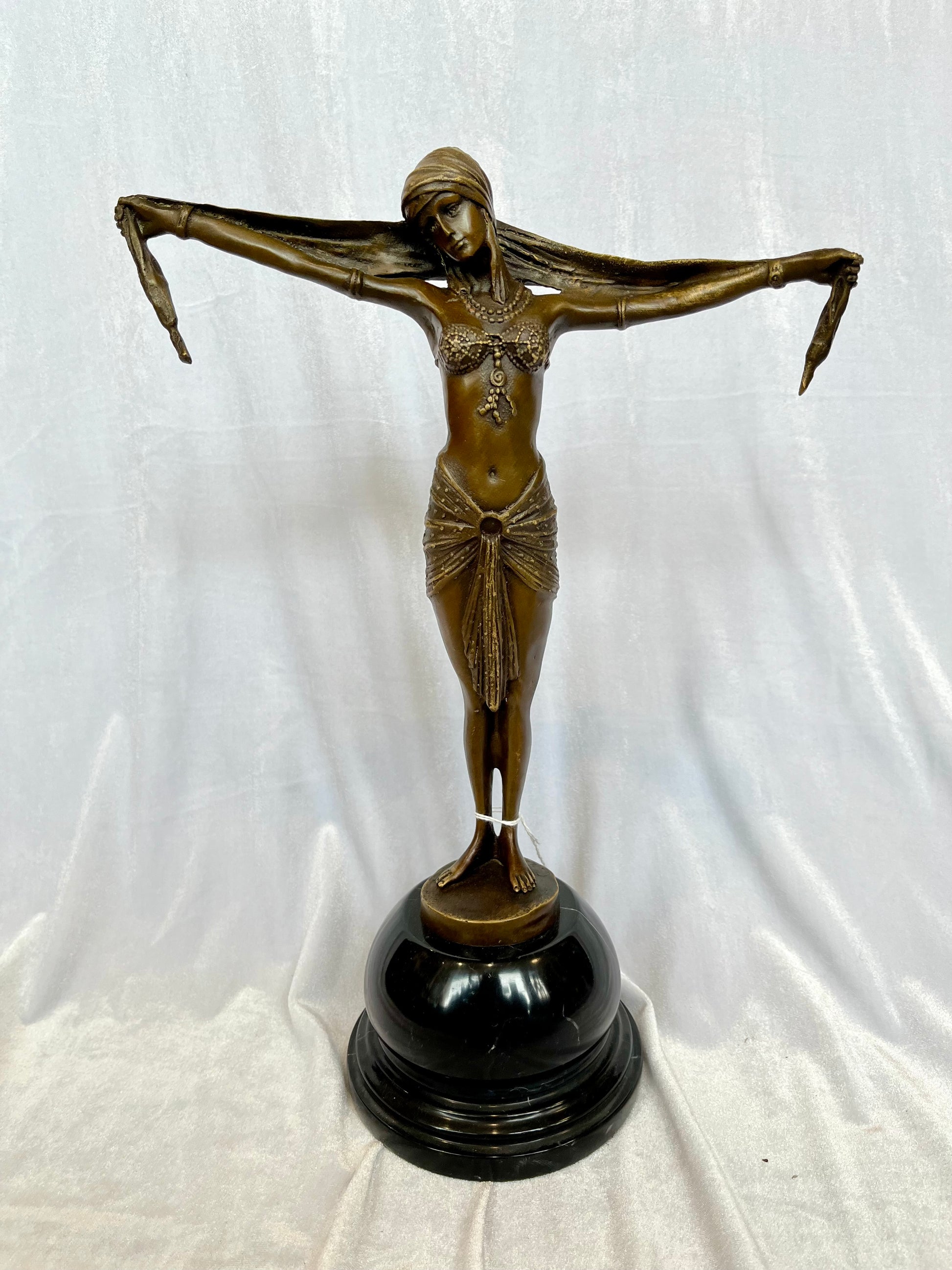 Claire Jeanne Roberte Colinet French 19th c. Bronze Sculpture of Dancer